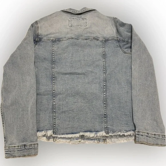 KanCan Zoey Fray Denim Jacket - Picture 4 of 6